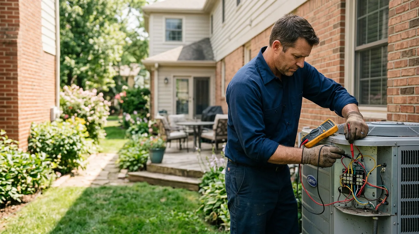 HVAC technician working near Cass, WV